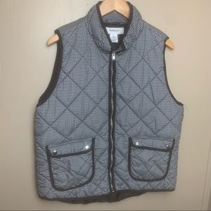 Workshop Quilted Puffer Vest Houndstooth XL